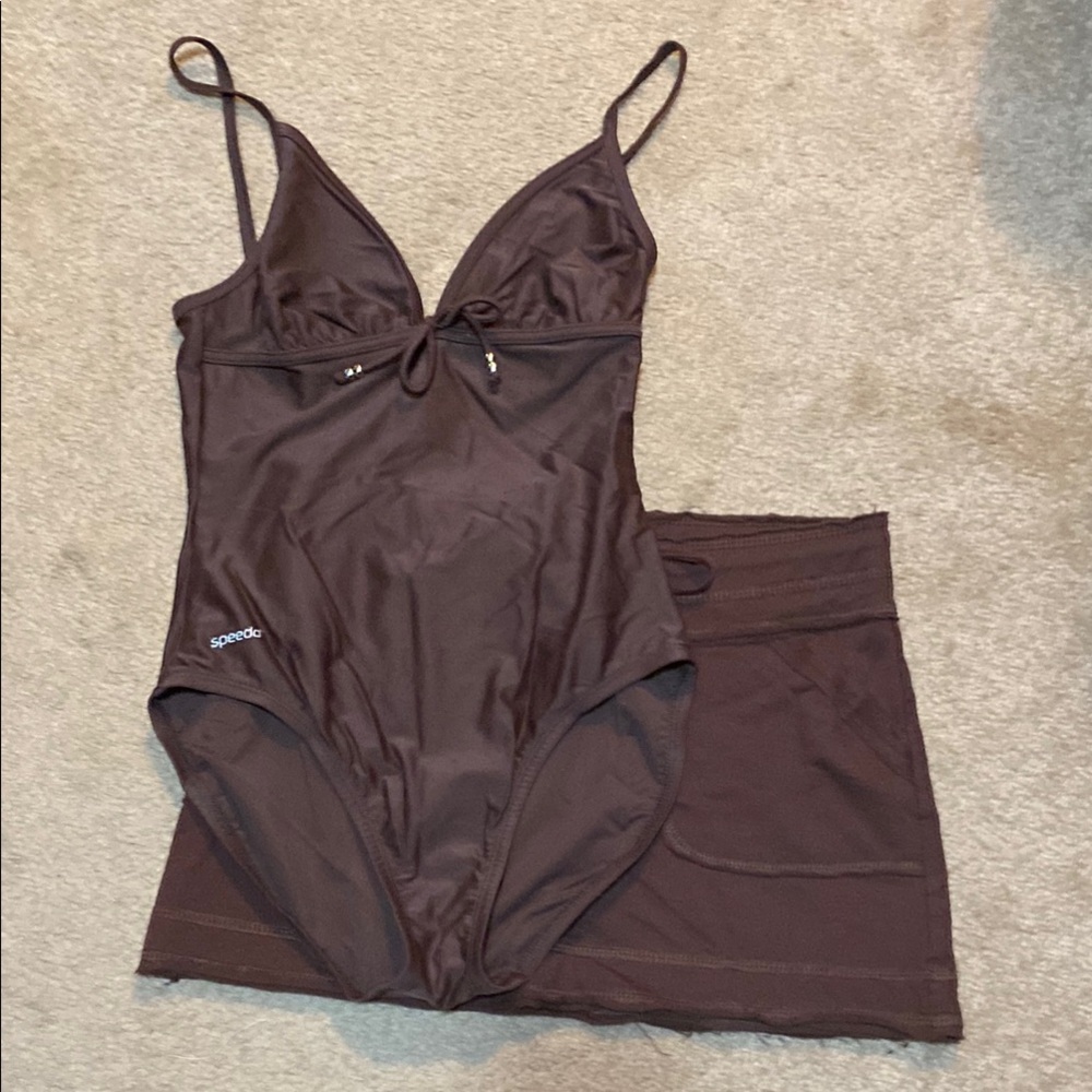 Speedo Women's Brown Swimsuit Set
